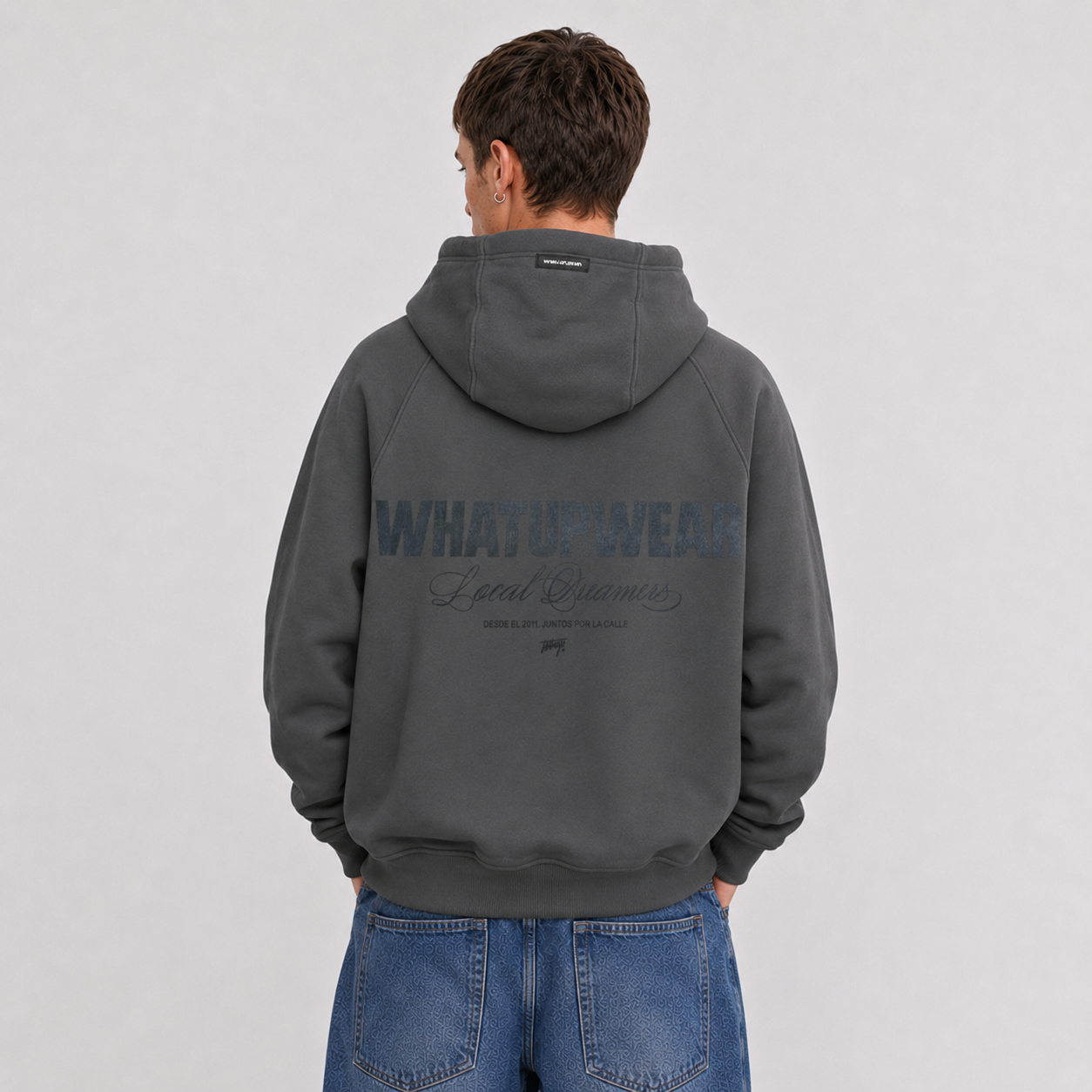Polerón Whatup Hombre Hoodie Local Dreamers Grey