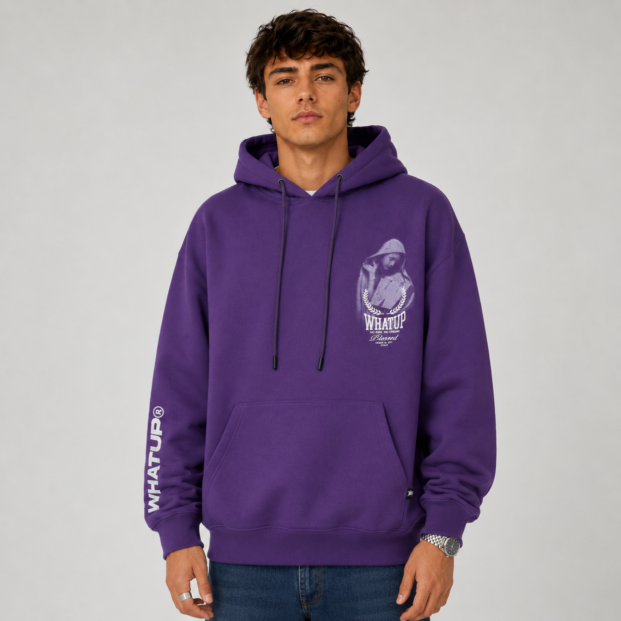 Polerón Whatup Hombre Hoodie Holy Marie Purple