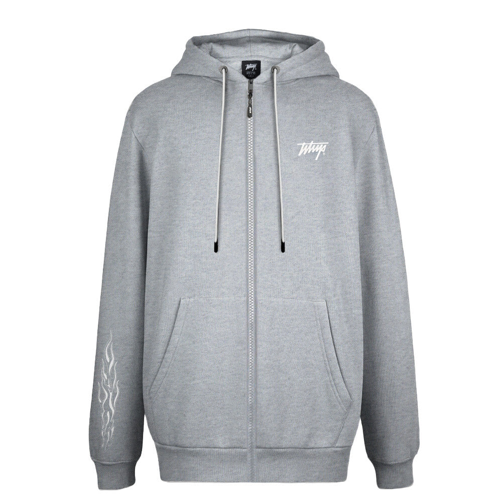 Polerón Whatup Hombre Full Zipper Flame Grey