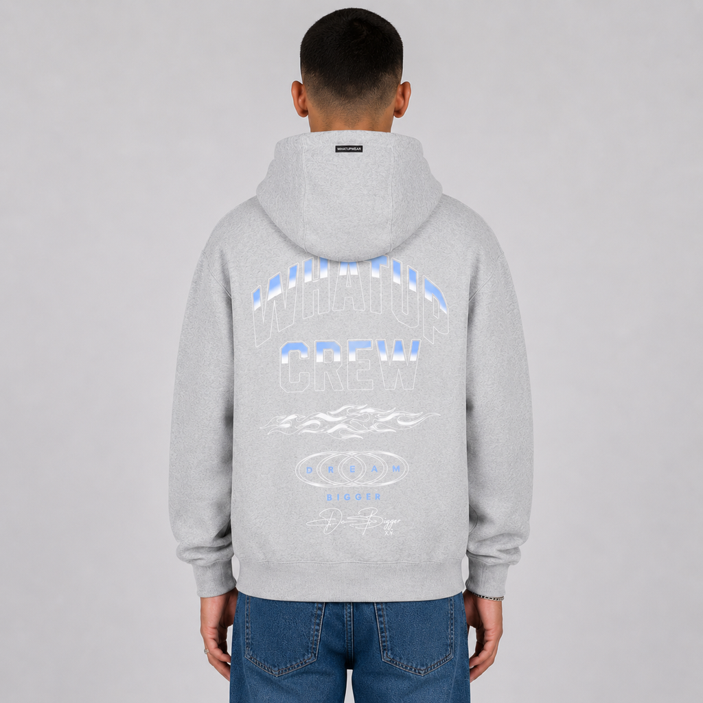 Polerón Whatup Hombre Full Zipper Flame Grey