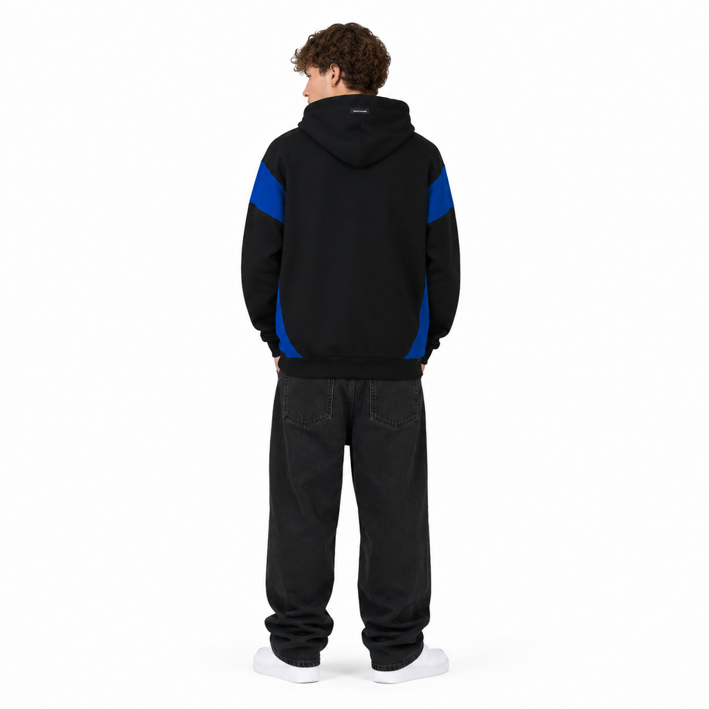Polerón WhatUp Hombre Hoodie Black Blue Red