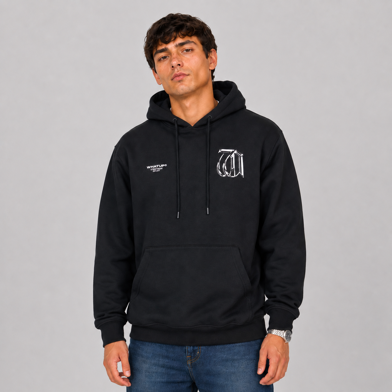 Polerón Whatup Hombre Hoodie Persigue Tus Sueños Black