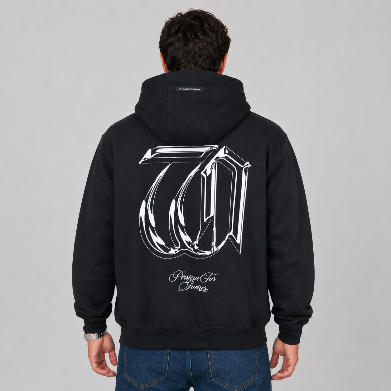 Polerón Whatup Hombre Hoodie Persigue Tus Sueños Black