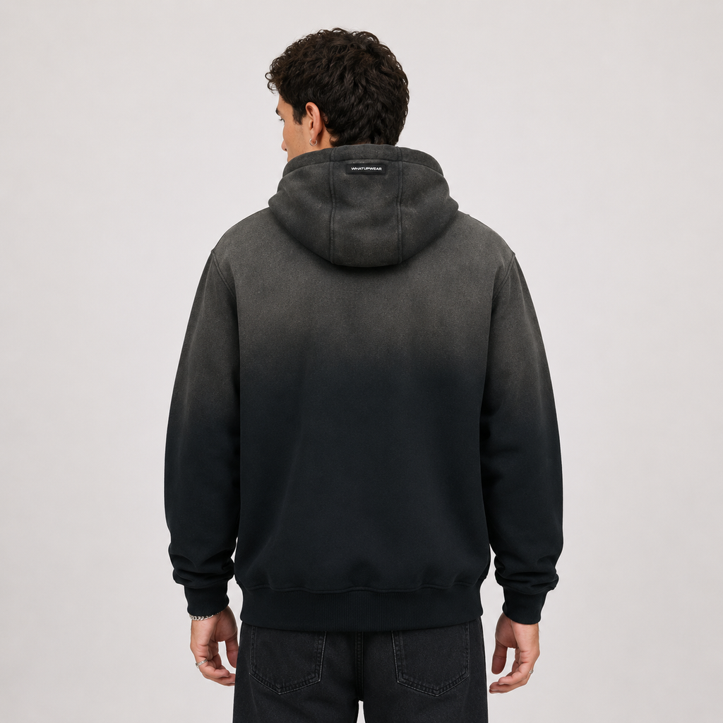 Polerón Whatup Hombre Hoodie Tiny Logo Grey White
