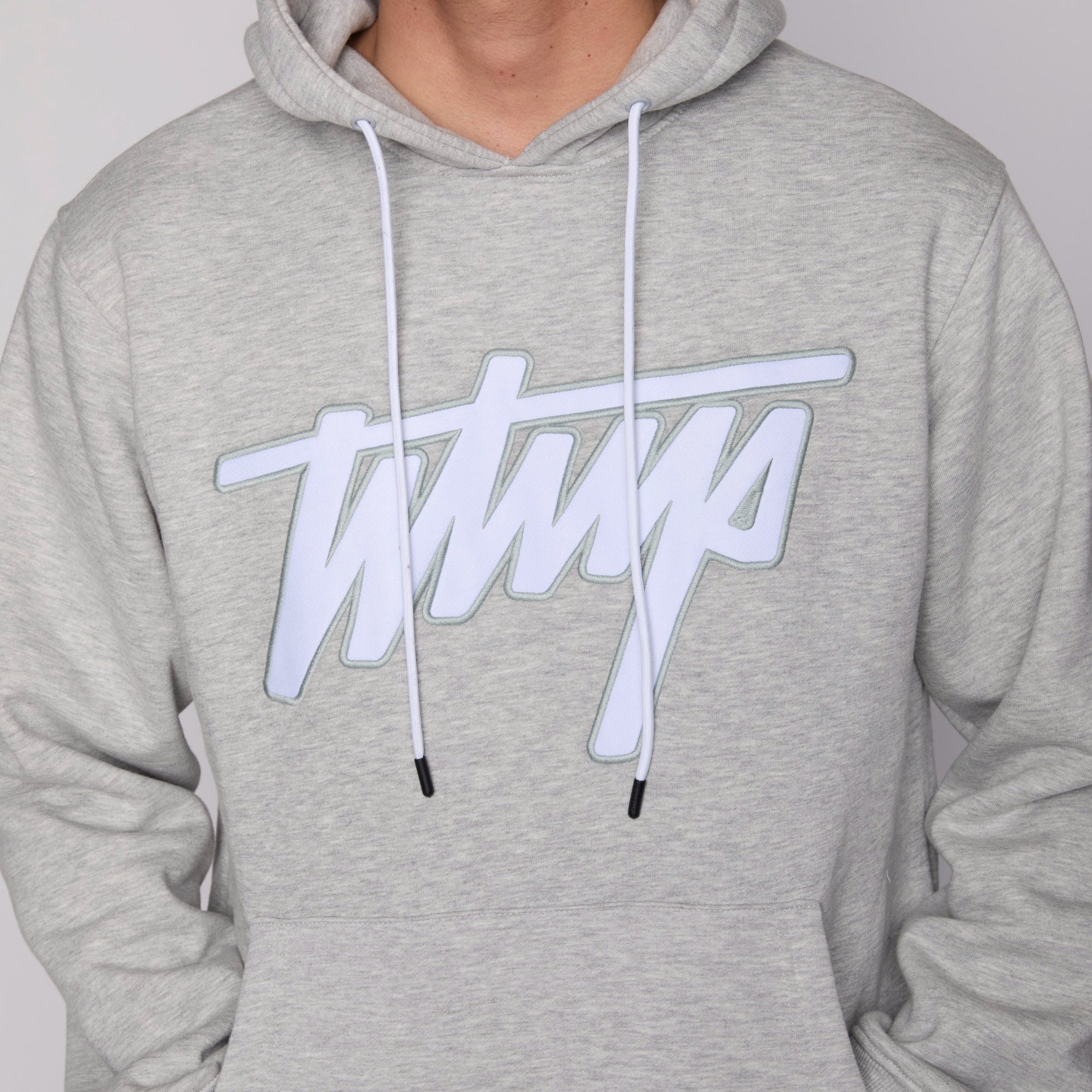 Polerón Whatup Hombre Hoodie Logo Grey