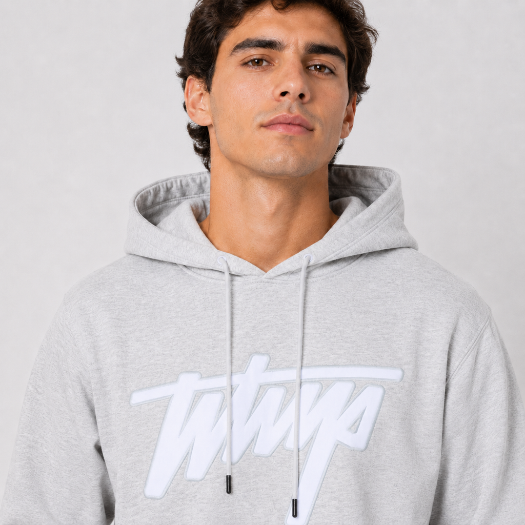 Polerón Whatup Hombre Hoodie Logo Grey