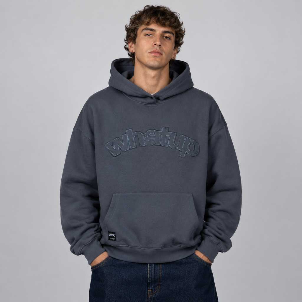 Polerón WhatUp Fabric Logo Blue