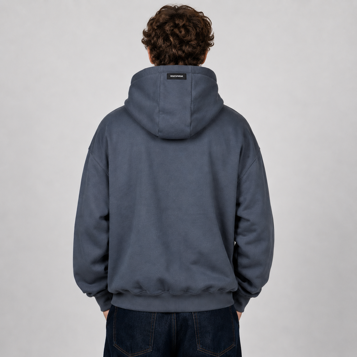 Polerón WhatUp Fabric Logo Blue