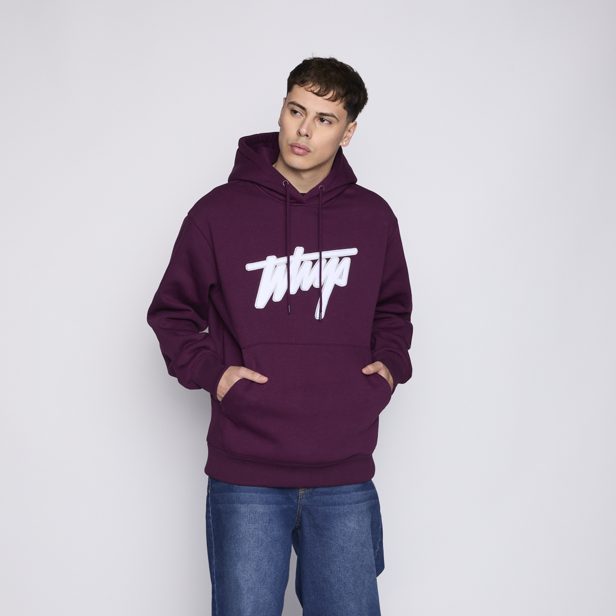 Polerón Whatup Hombre Hoodie Purple White