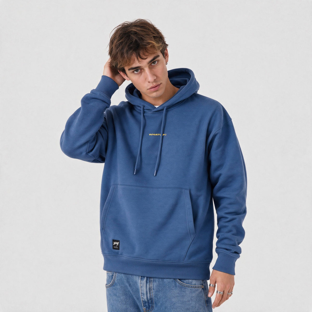 Polerón Hoodie Regular Azul