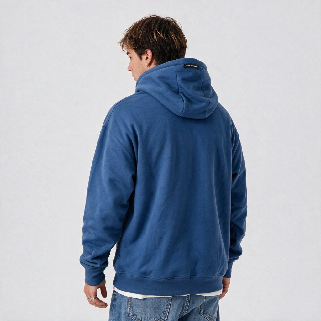 Polerón Hoodie Regular Azul