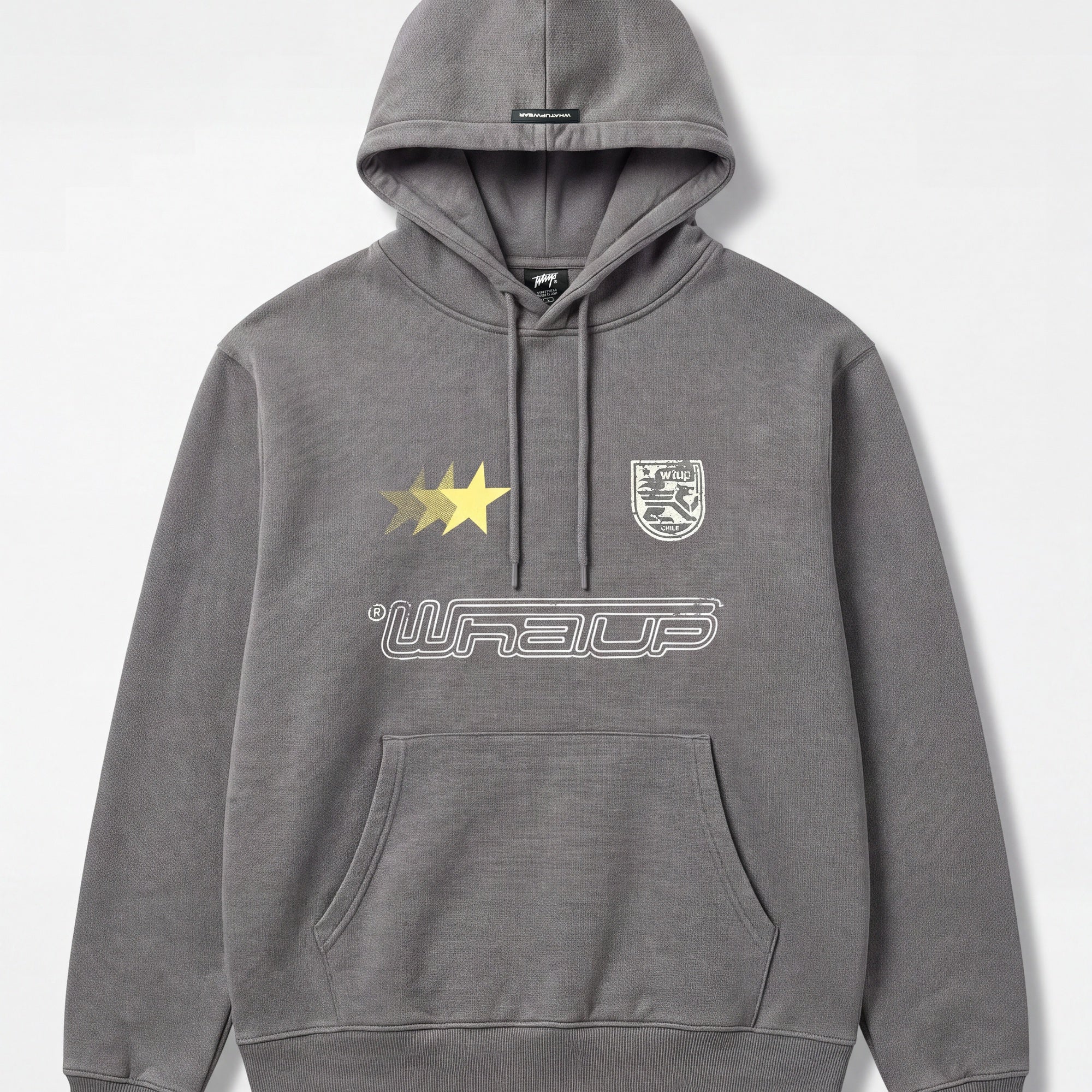 Polerón WhatUp Hoodie Grey Yellow