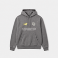 Polerón Hoodie Oversize Box Gris Amarillo