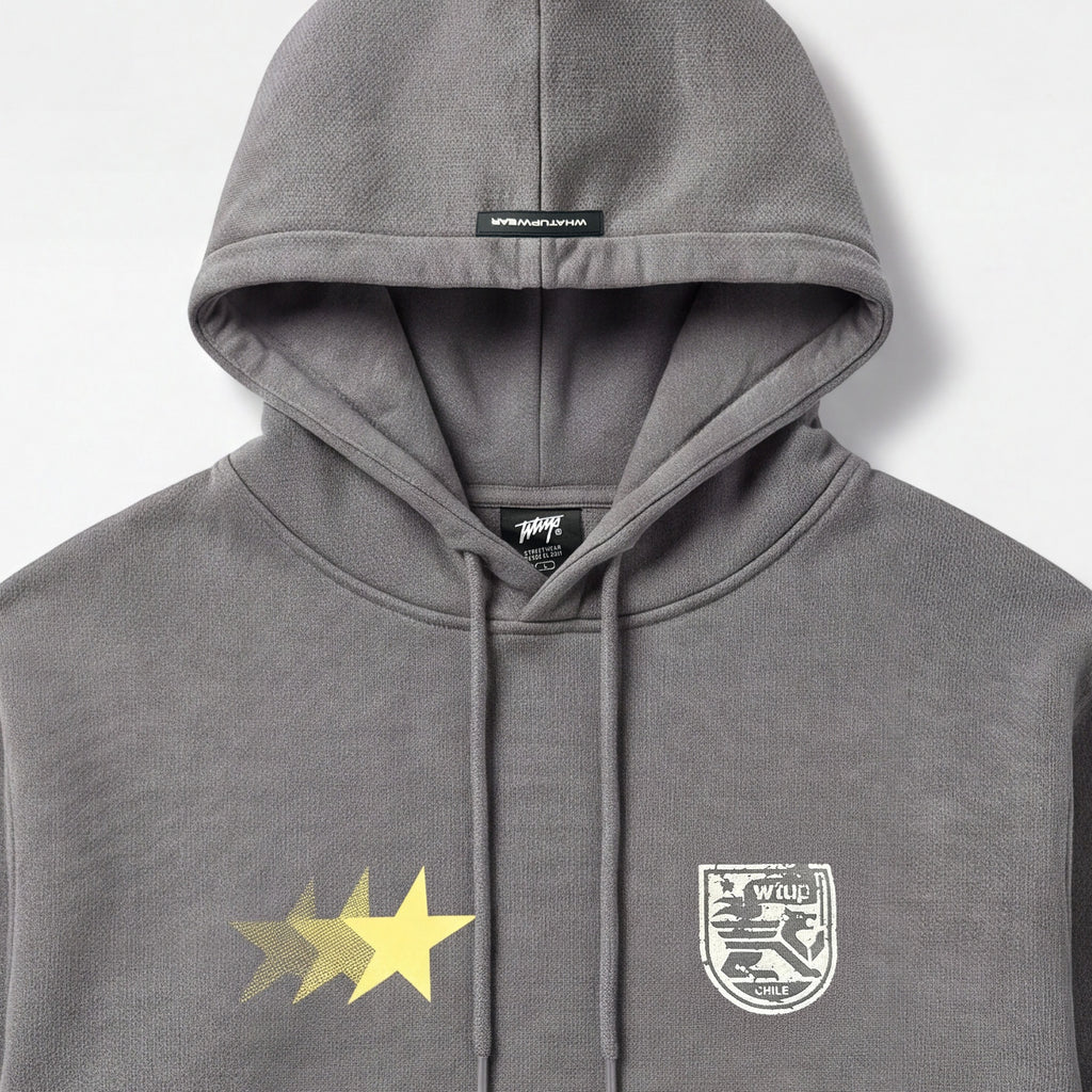 Polerón WhatUp Hoodie Grey Yellow