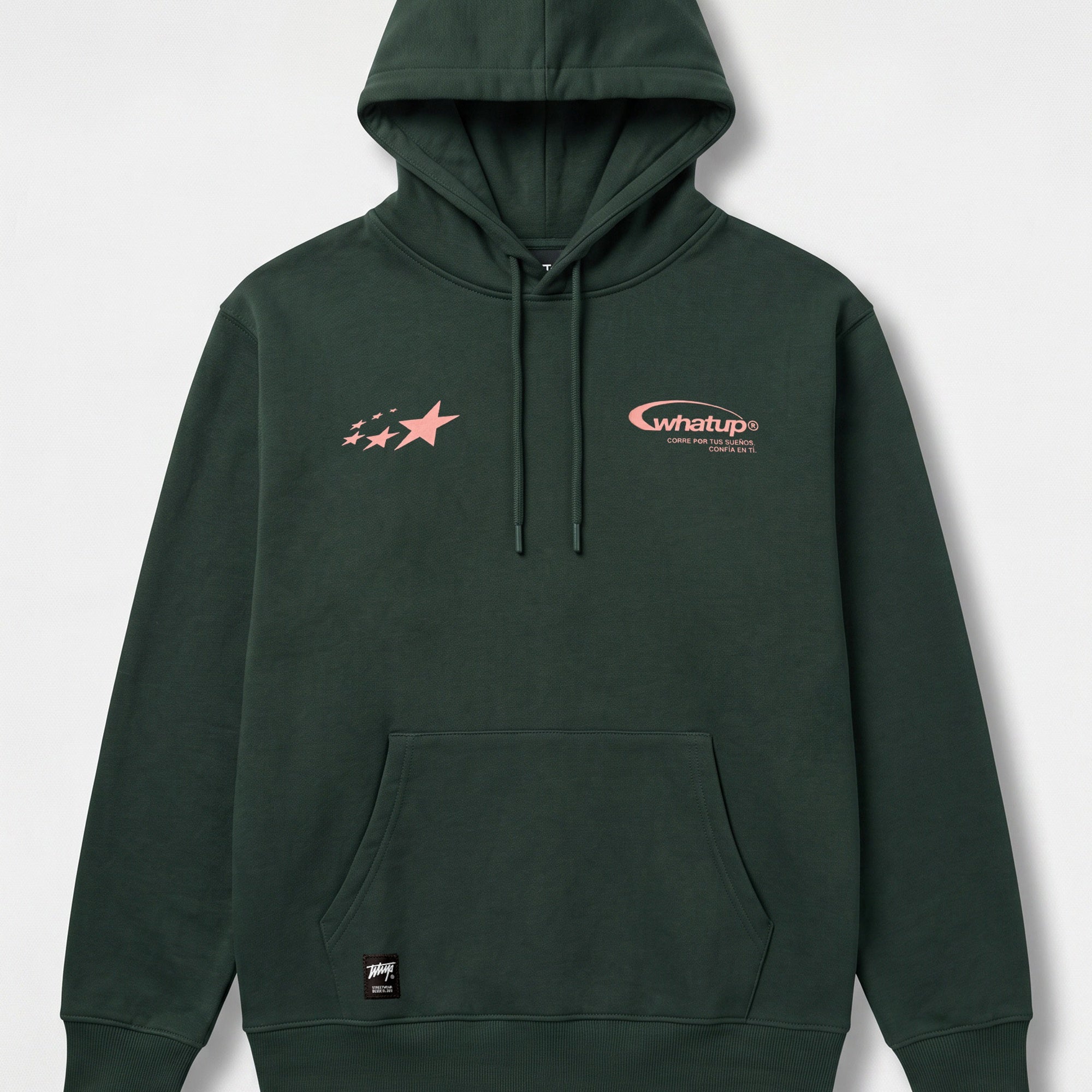 Polerón WhatUp Hoodie True Society Green Pink