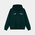 Polerón Hoodie True Society Oversize Box Verde Rosado