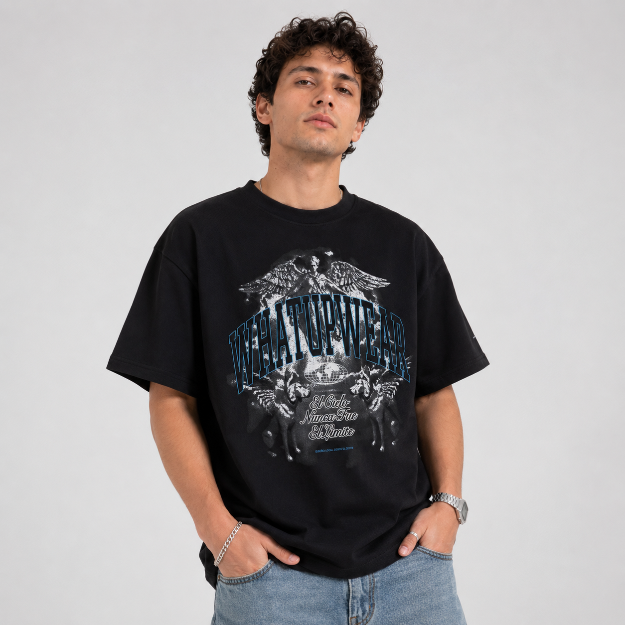 Polera Whatup "El Cielo Nunca fue el Limite" Black