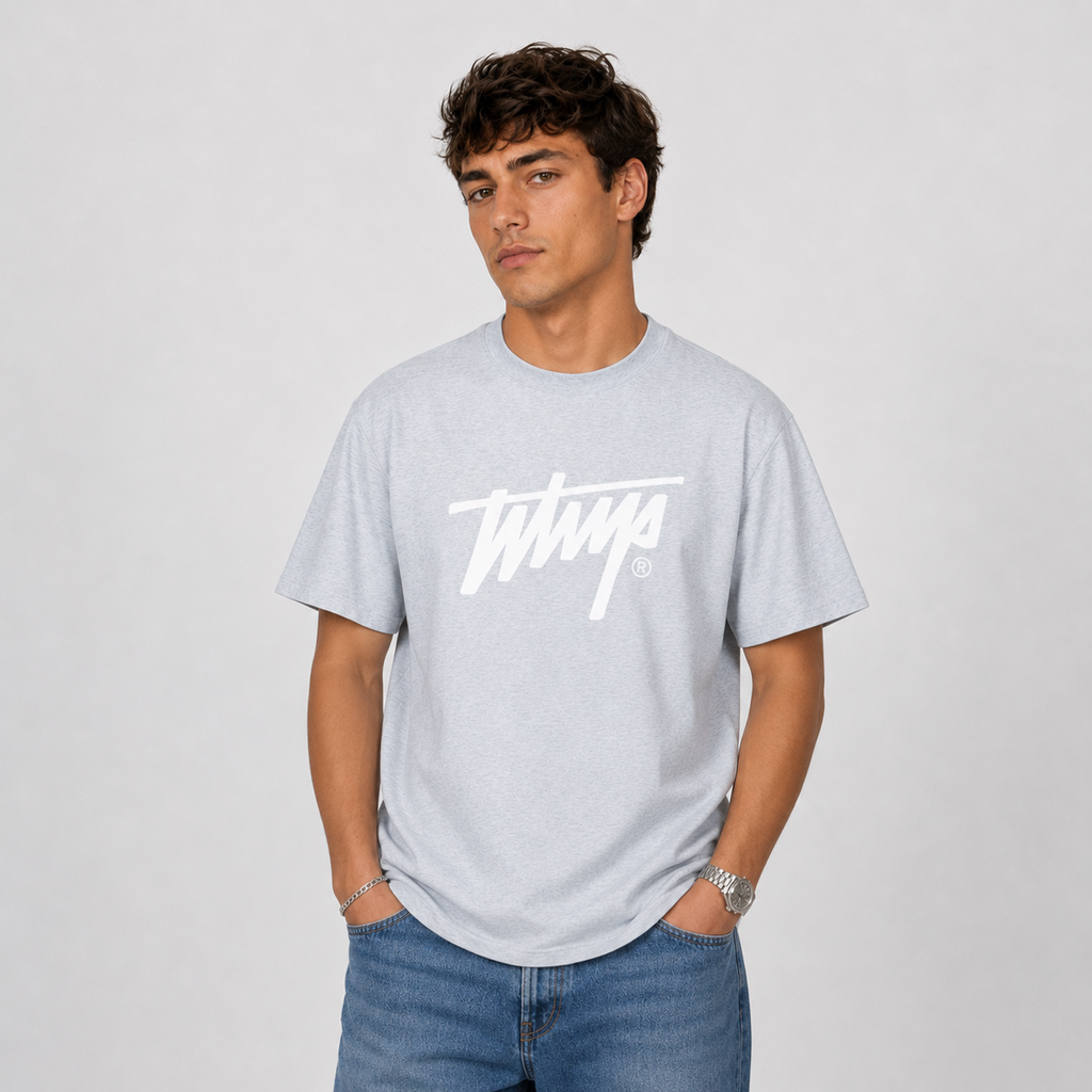 Polera WhatUp Classic Icon Grey White