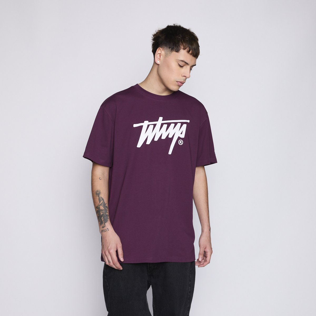 Polera Whatup Men Icon Logo Purple White
