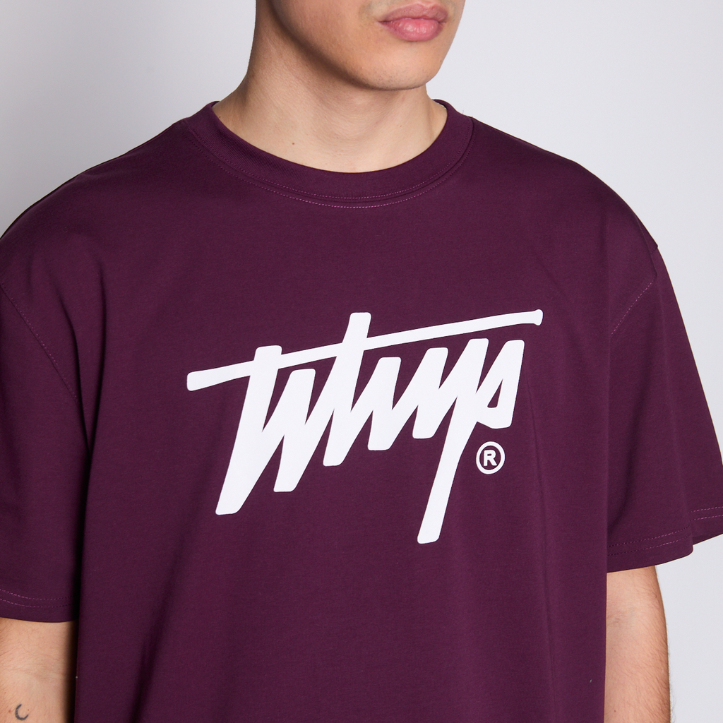 Polera Whatup Men Icon Logo Purple White