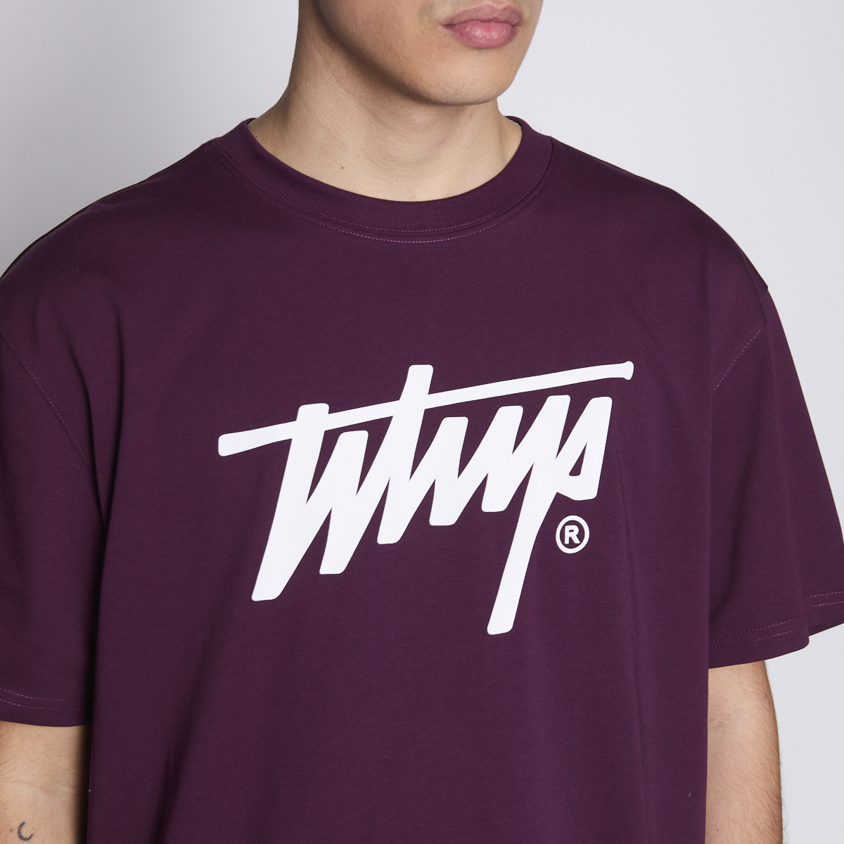 Polera Whatup Men Icon Logo Purple White