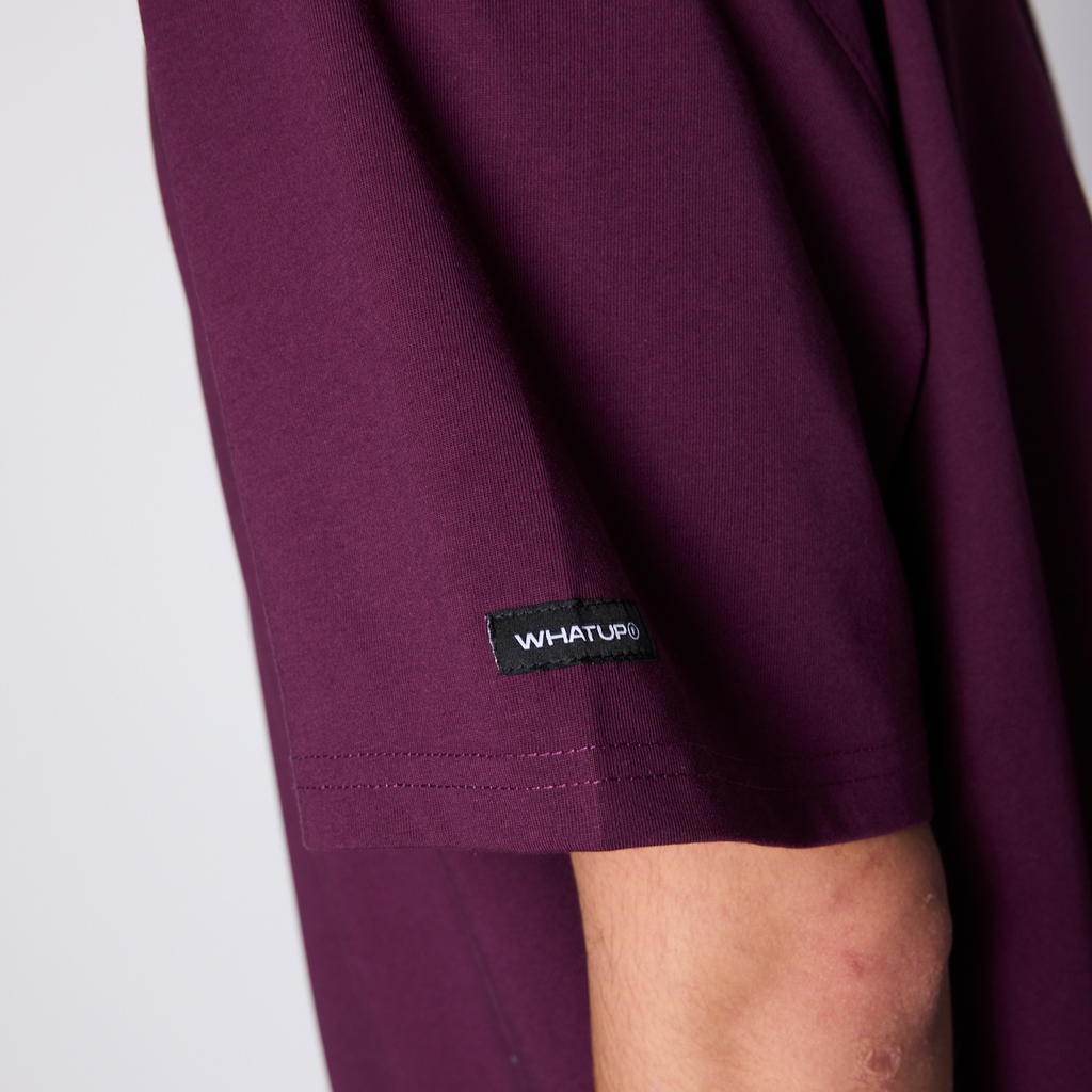 Polera Whatup Men Icon Logo Purple White