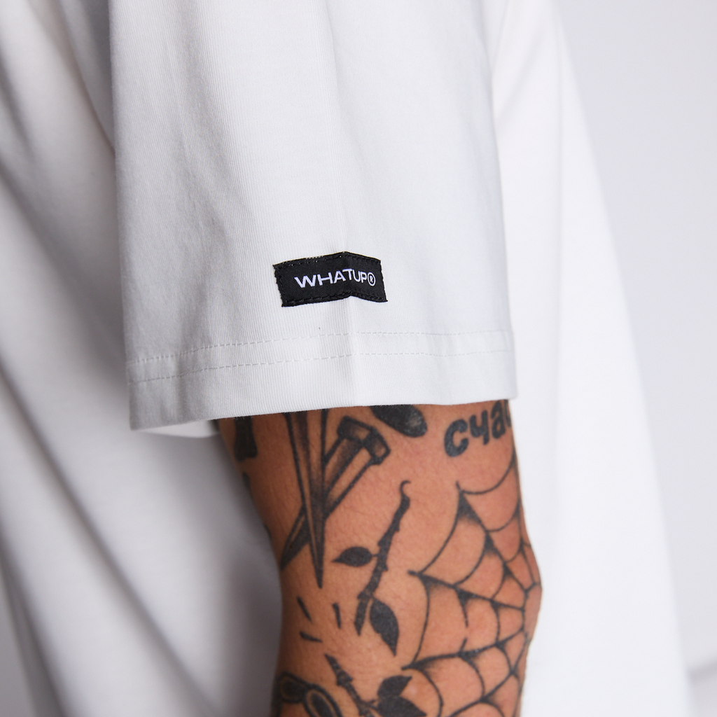 Polera Whatup Men Cherry White