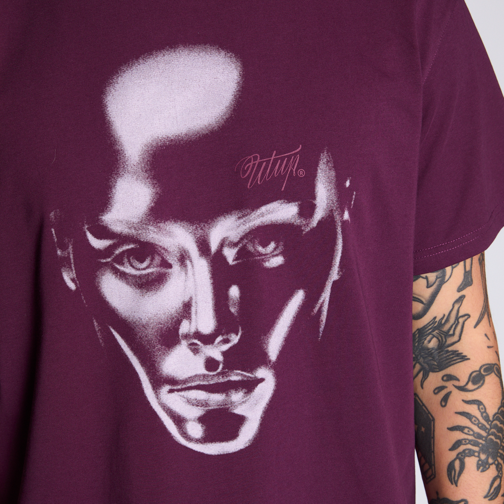Polera Whatup Men Liquid Face Purple