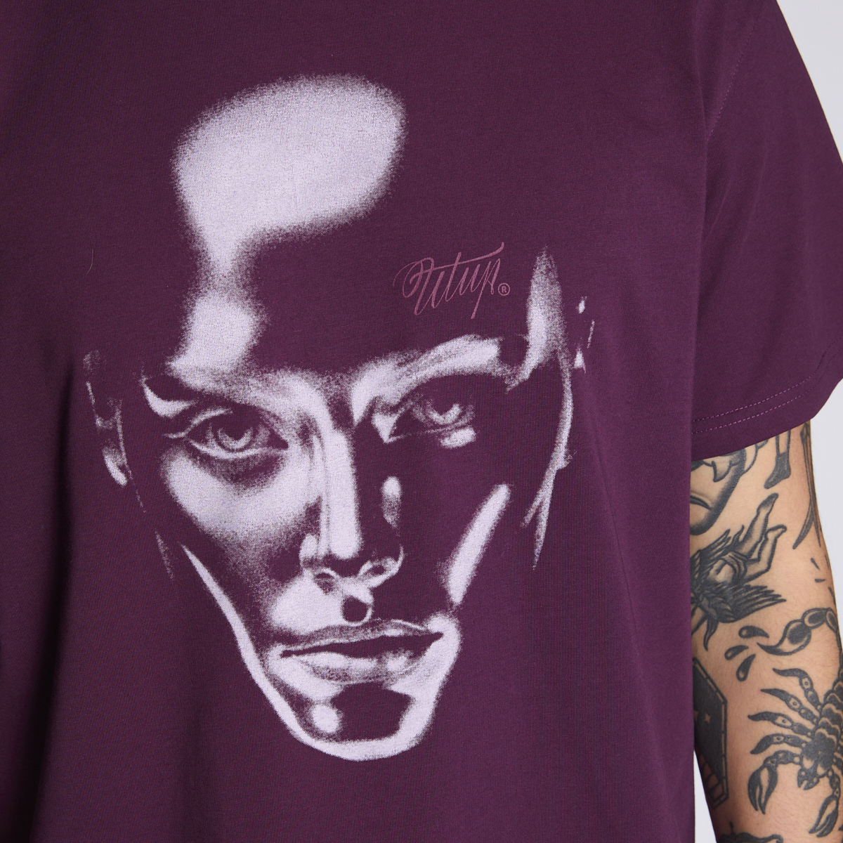 Polera Whatup Men Liquid Face Purple