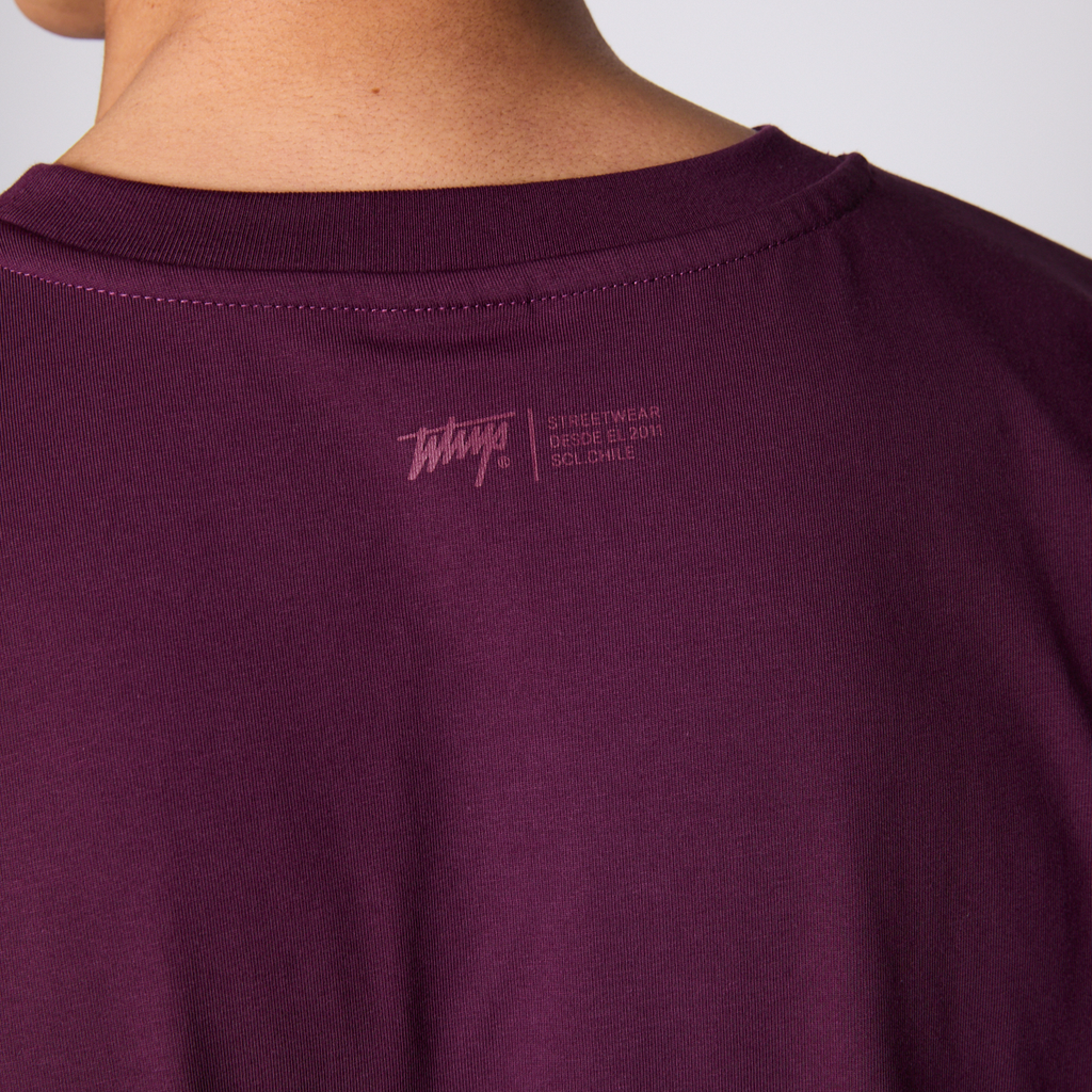 Polera Whatup Men Liquid Face Purple
