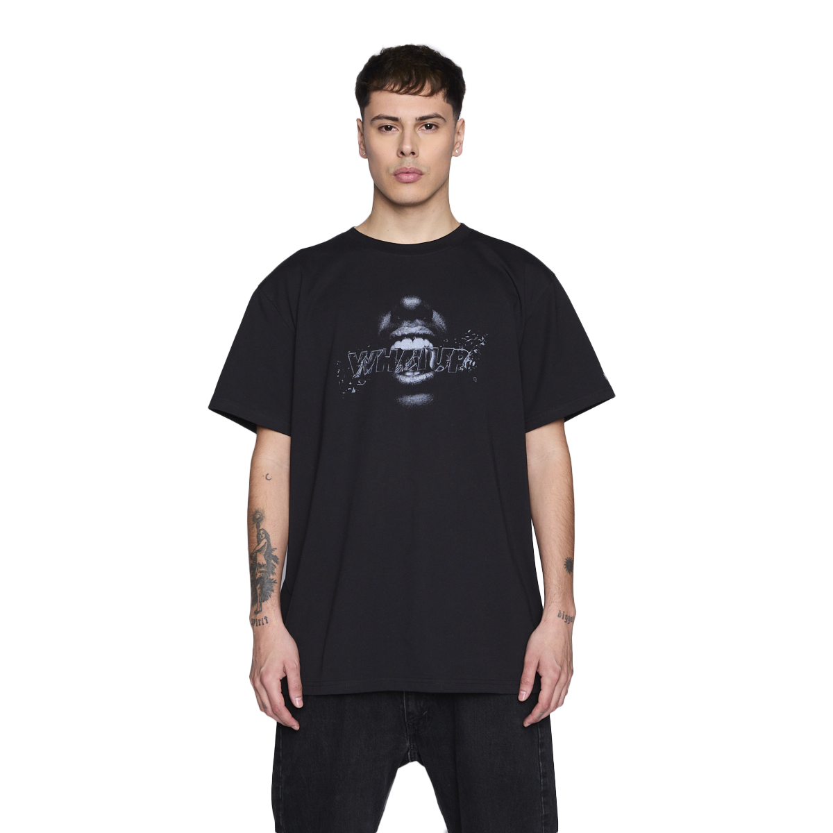 Polera Whatup Men Bite Black