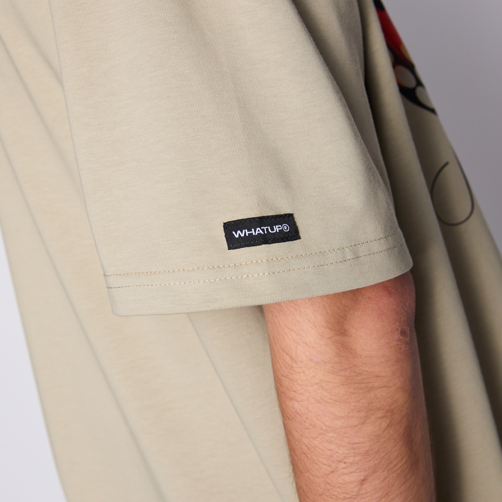 Polera Whatup Men No Risk No Dream Beige