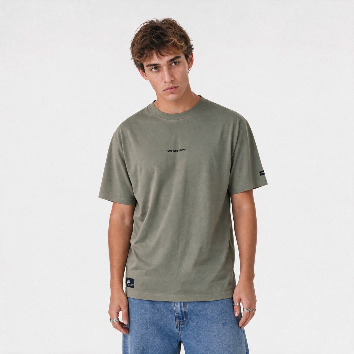 Polera Classic Logo Regular Verde Oliva