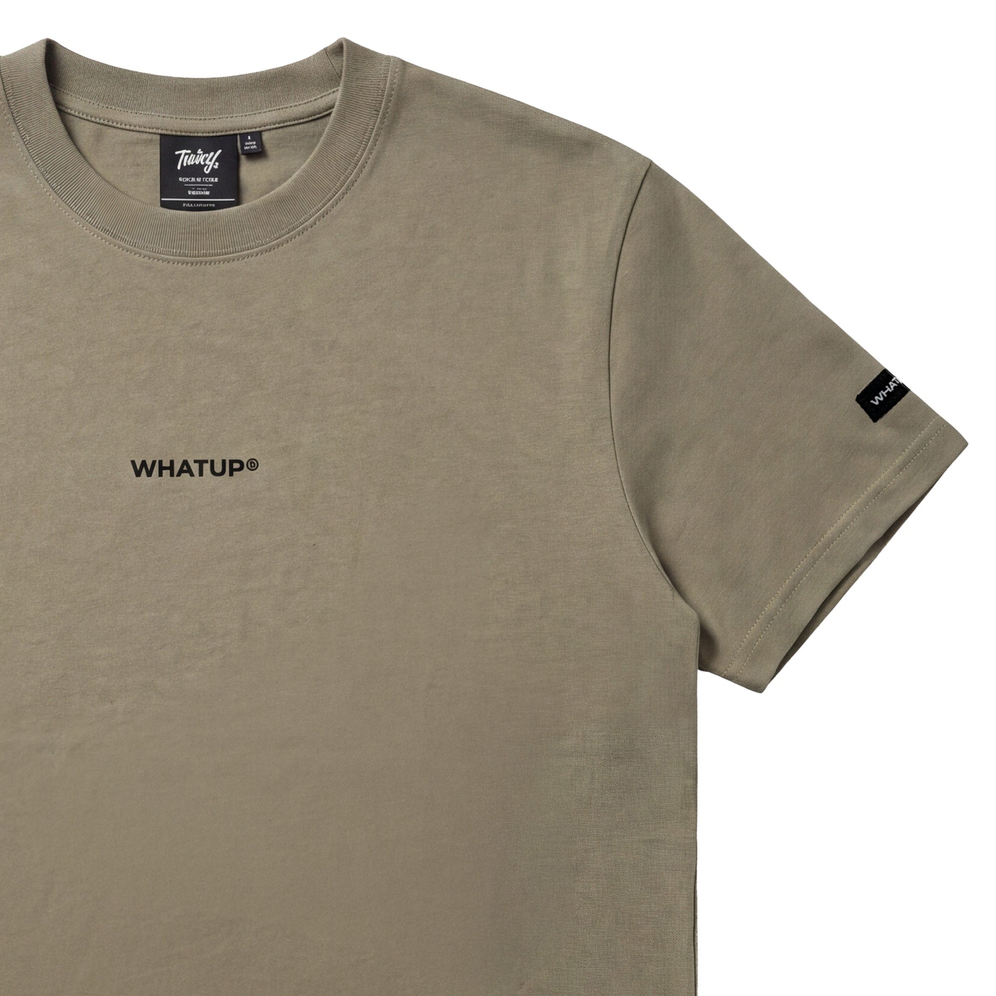 Polera WhatUp Men Classic Logo Olive Black