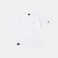 Polera Oversize Box Blanco Logo Gris