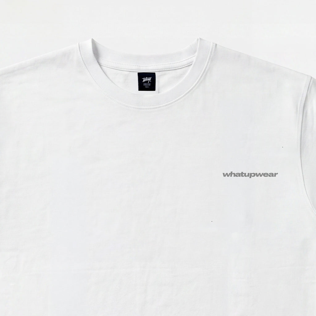 Polera WhatUp Men Boxy Wihte Logo Grey