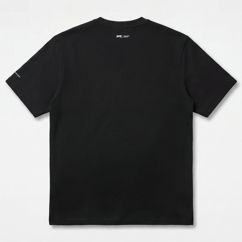 Polera WhatUp Men Boxy Black Logo Grey