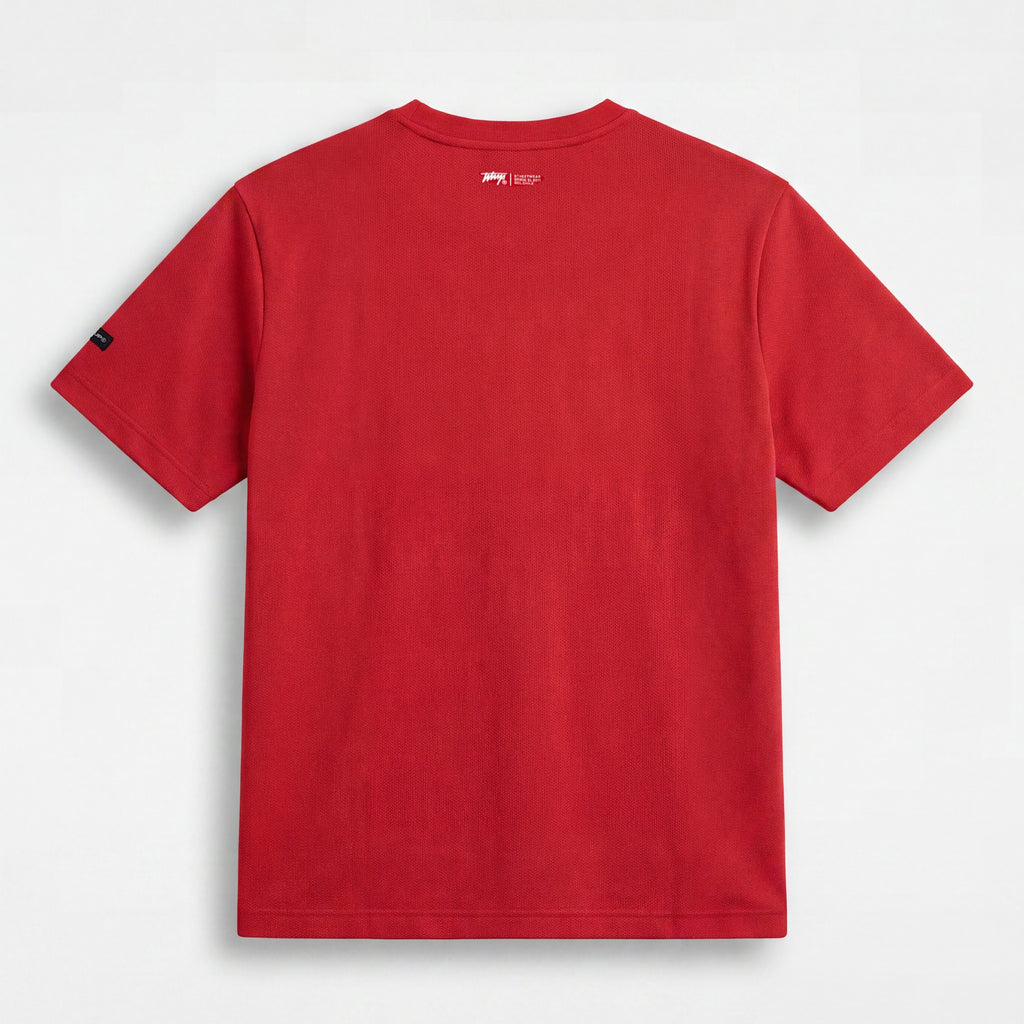 Polera WhatUp Men Boxy Red Logo White