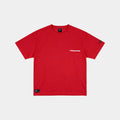 Polera Oversize Box Rojo Logo Blanco