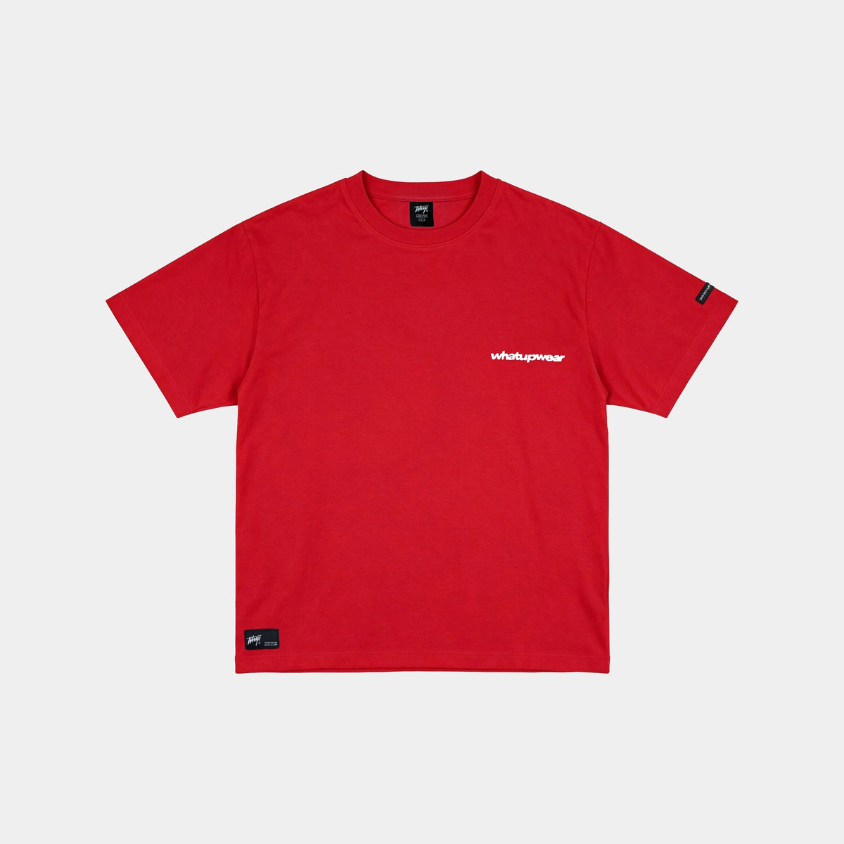 Polera Oversize Box Rojo Logo Blanco