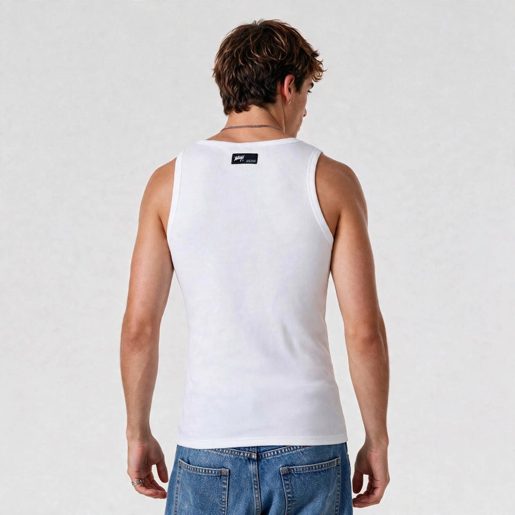 Polera Tank Ajustada Blanco