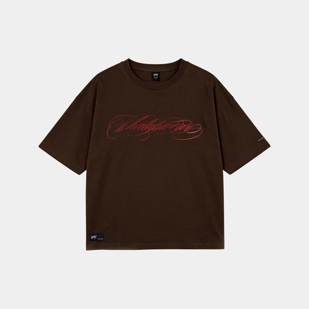 Polera Oversize Box Logo Café