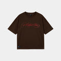 Polera Oversize Box Logo Café