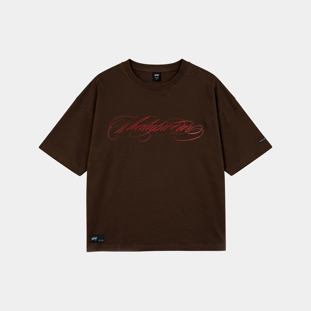 Polera Oversize Box Logo Café