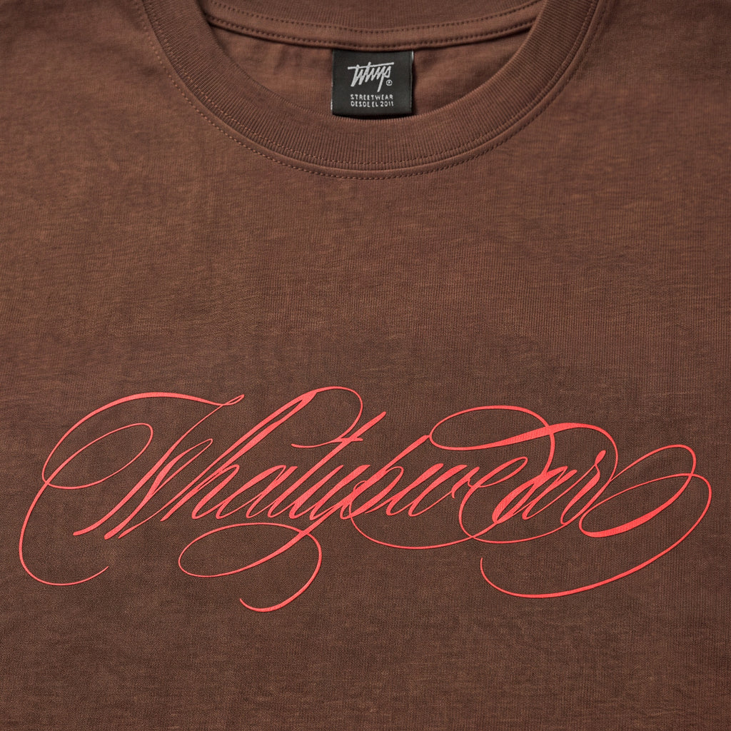 Polera WhatUp Men Boxy Logo Brown Red
