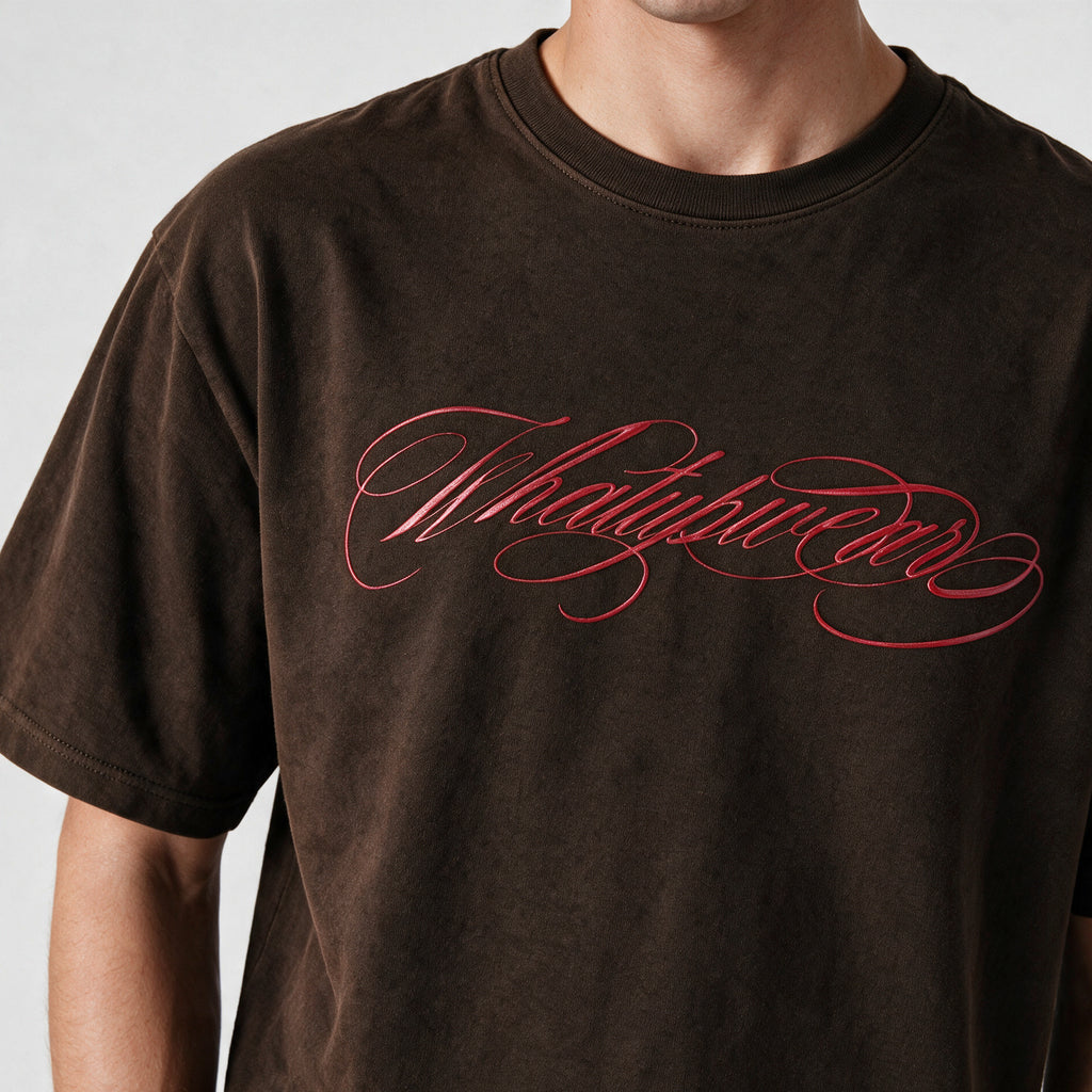 Polera Oversize Box Logo Café