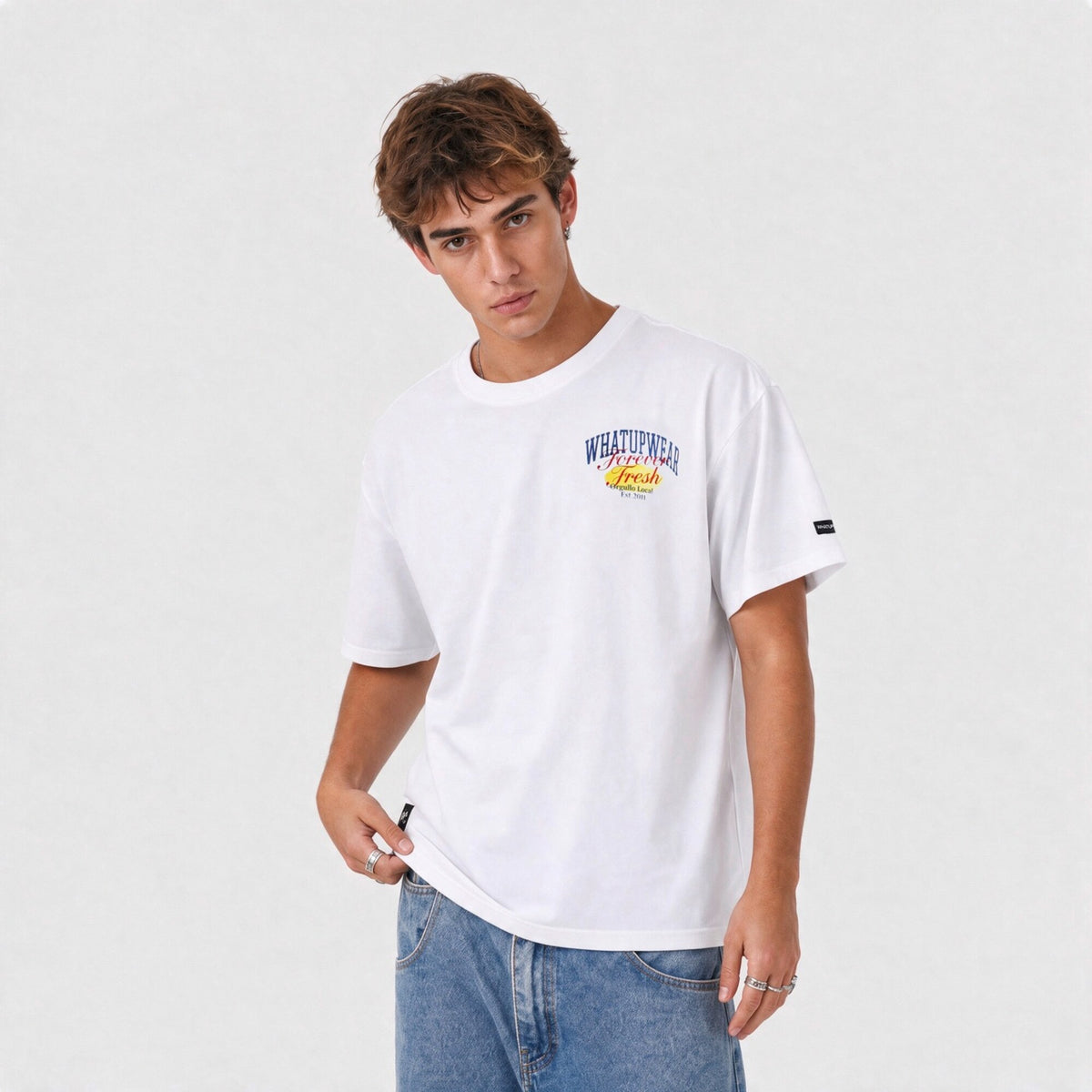 Polera Oversize Box Forever Fresh Blanco