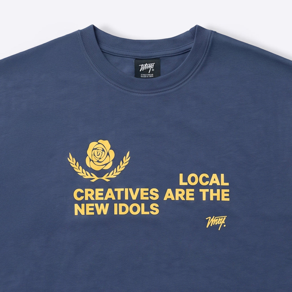 Polera Local Creatives Oversize Box Azul