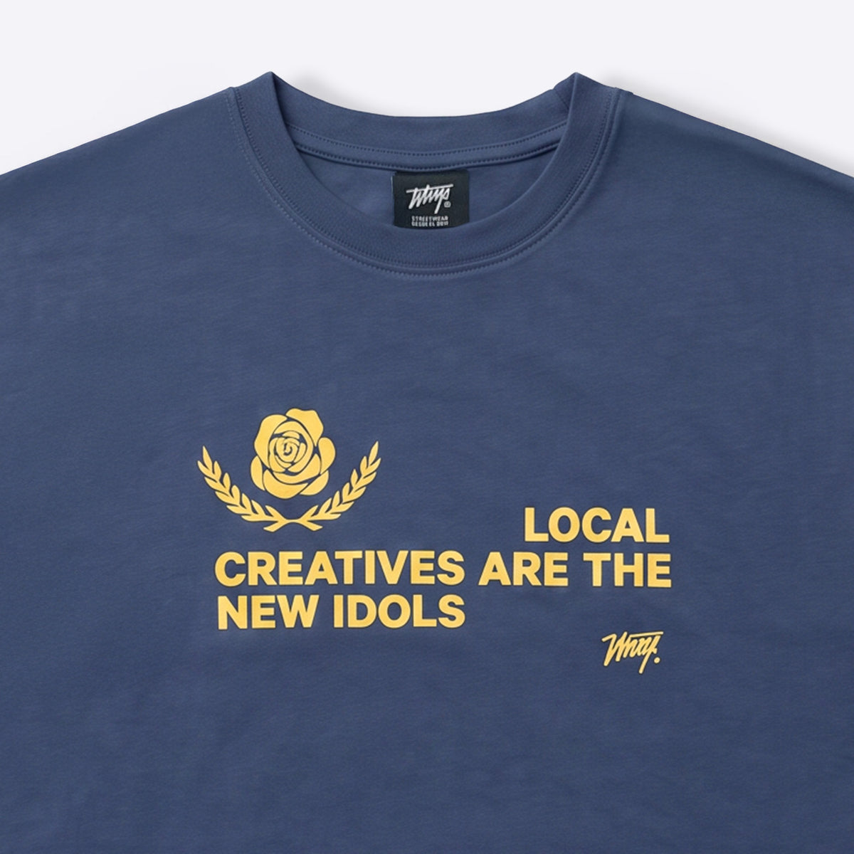 Polera Local Creatives Oversize Box Azul