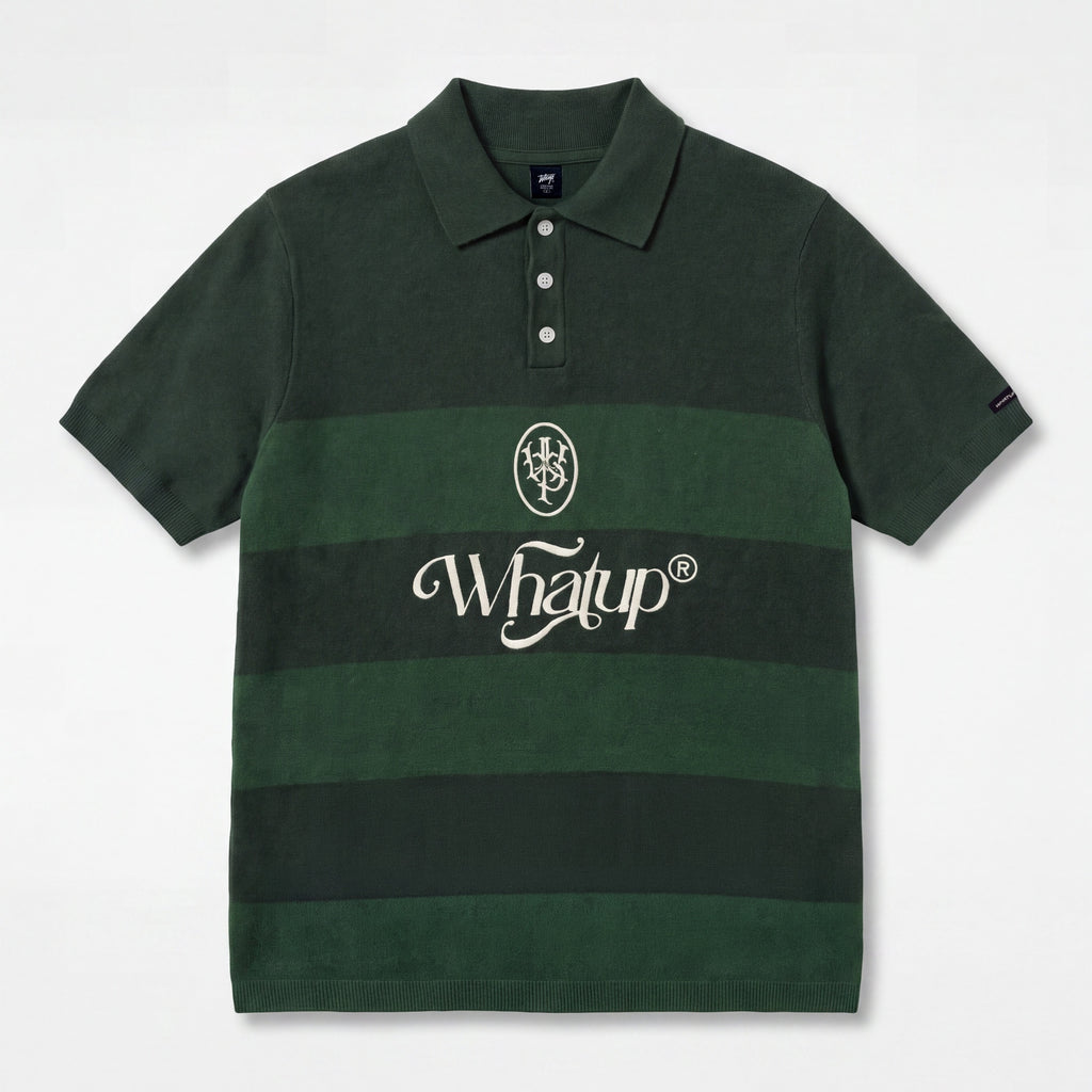 Polera WhatUp Men Block Core Green White